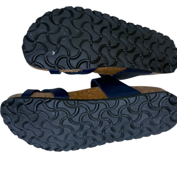 Betula by Birkenstock navy blue gold Mia softbed Sandals size 39 - Picture 8 of 16